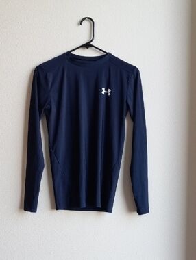 Under Armour Navy Long Sleeve Crew Performance Top